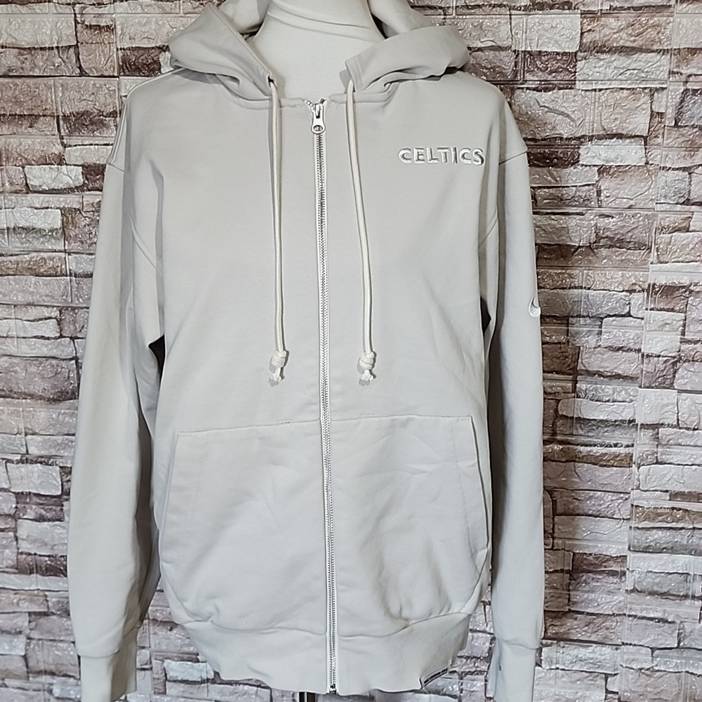 Nike Celtics NBA Full Zip Tan Sweatshirt Jacket